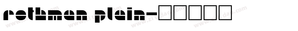 Rothman Plain字体转换
